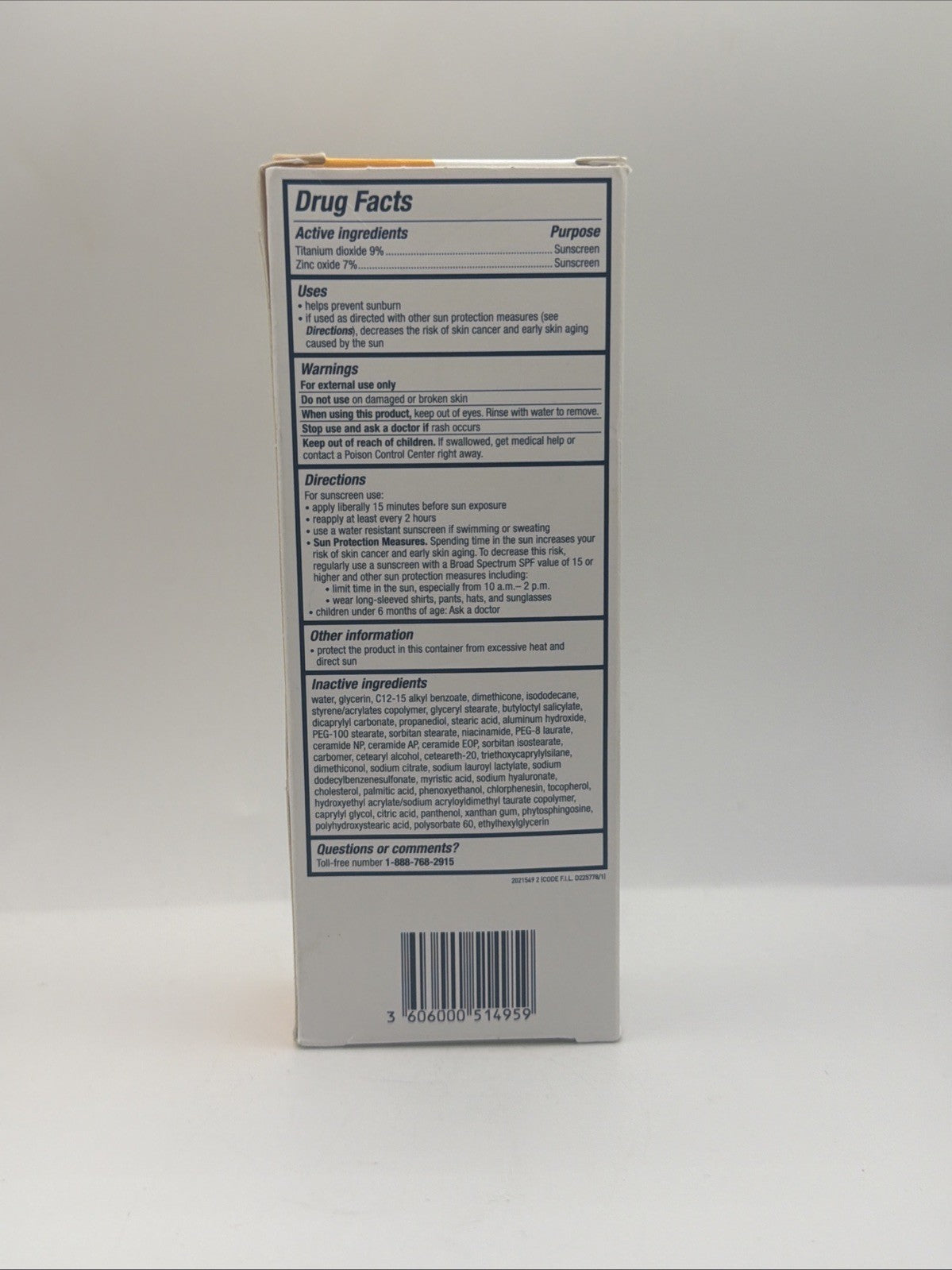 Mineral Sunscreen SPF 50 Face Sunscreen 2.5 oz Hydrating Sunblock