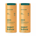 Attitude Super Leaves Natural Aluminum-Free Deodorant with Orange Blossom & Eucalyptus - Vegan, Plastic-Free, 2.64 oz (Pack of 2)