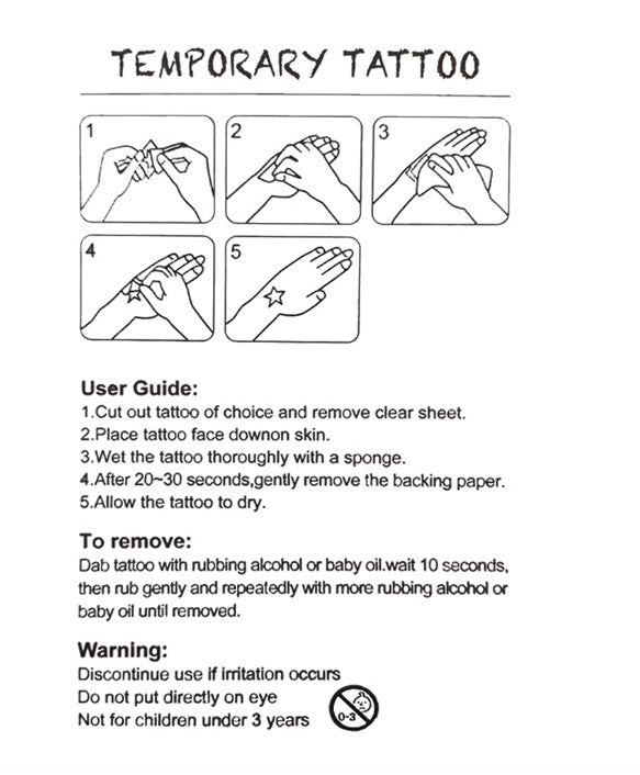 Temporary Tattoo Stickers Set - Waterproof 30 Sheets Alphabet Letters