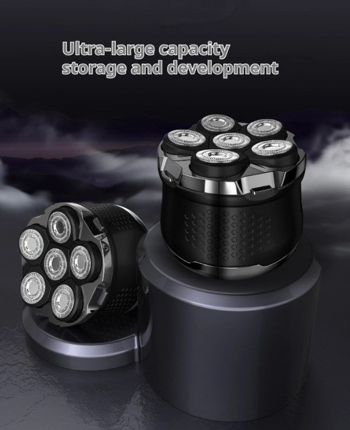 Waterproof 5D Rotary Electric Shaver for Bald Men - Cordless USB Rechargeable