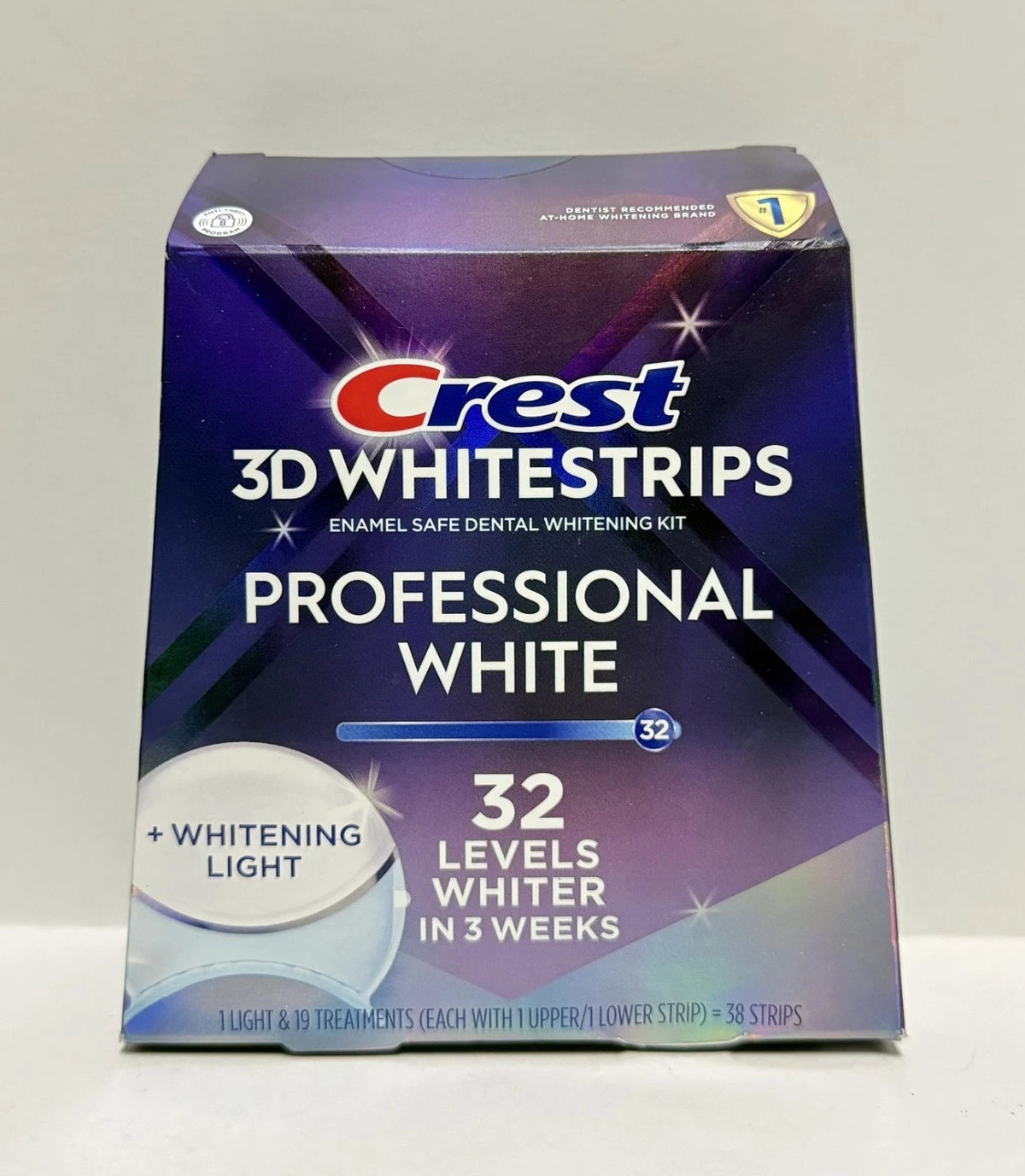 Crest 3D Whitestrips Pro White + Light Strips 38 Count