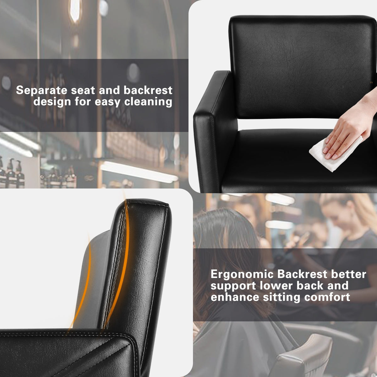 Heavy Duty Hydraulic Barber Chair for Salon & Beauty Studios