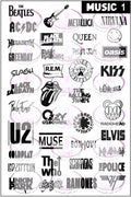 Nail Stamping Plate Music Theme for Nail Art - Mundo de Unas