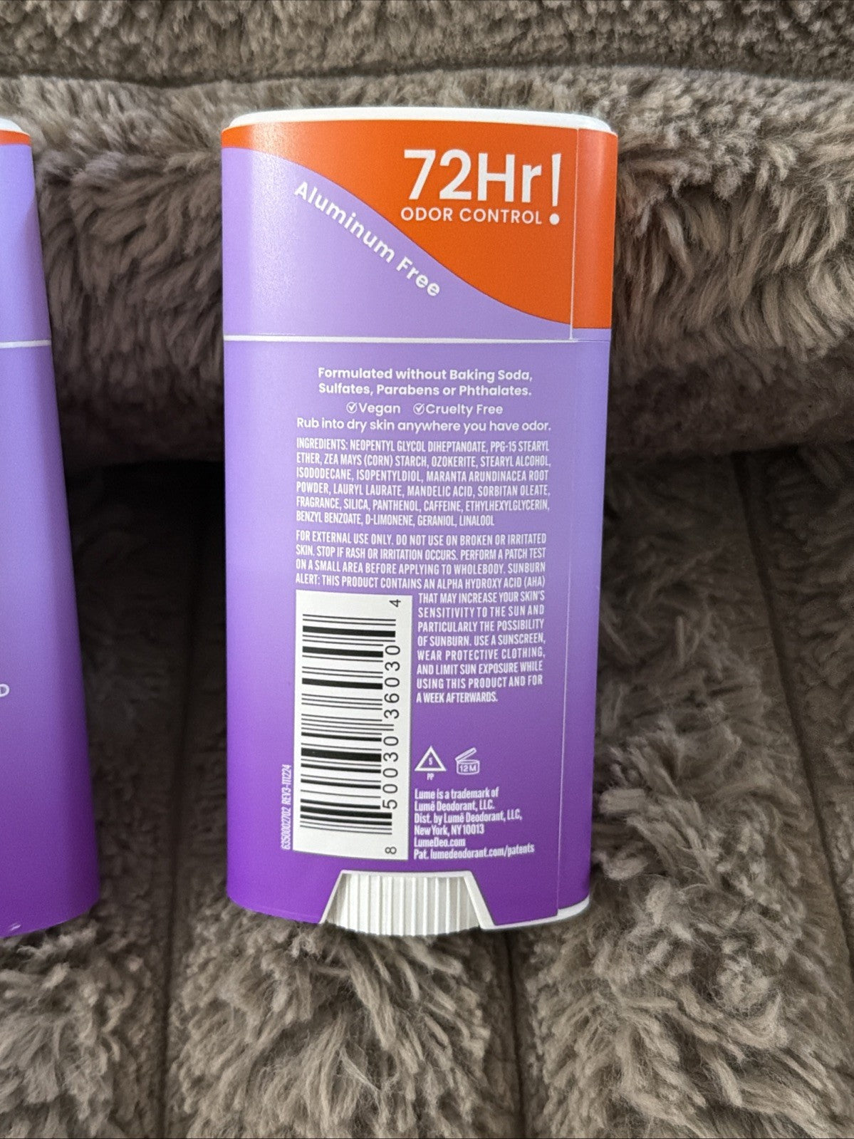 Lume Whole Body Solid Deodorant Stick Lavender Sage 2.6 oz (3 Pack)