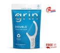 Double Floss Picks Mint Flavor 75 Count Eco-Friendly Recycled Plastic Dental Flossers