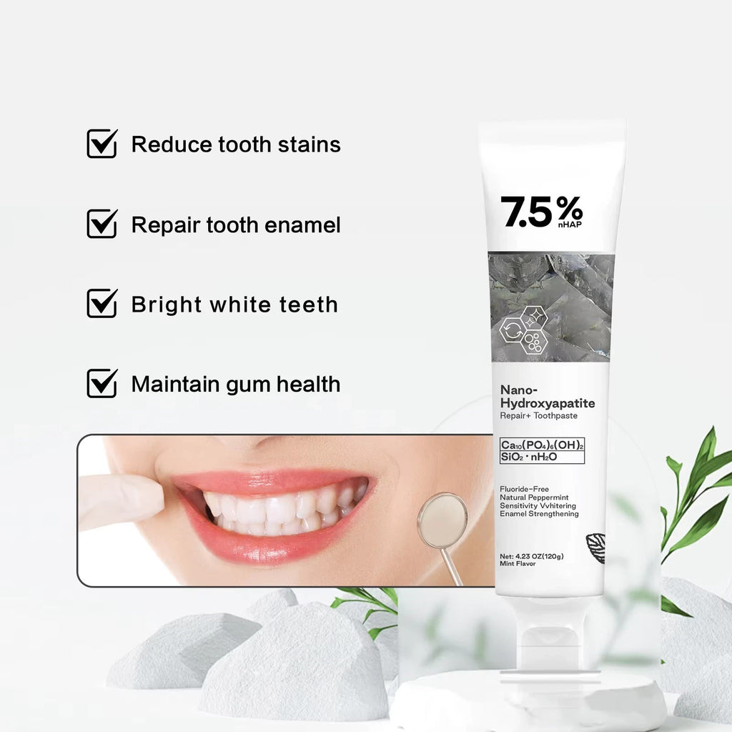 Nano Hydroxyapatite Toothpaste 4.23 oz Enamel Repair Sensitive Teeth Fluoride-Free