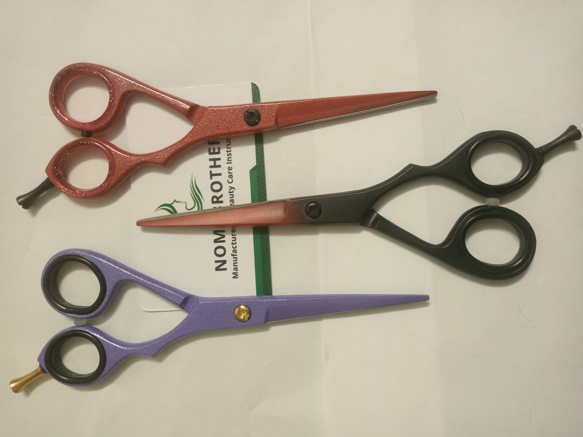 Japanese Stainless Steel Hair Cutting Scissors Set - Plasma Coated 3-Piece Kit