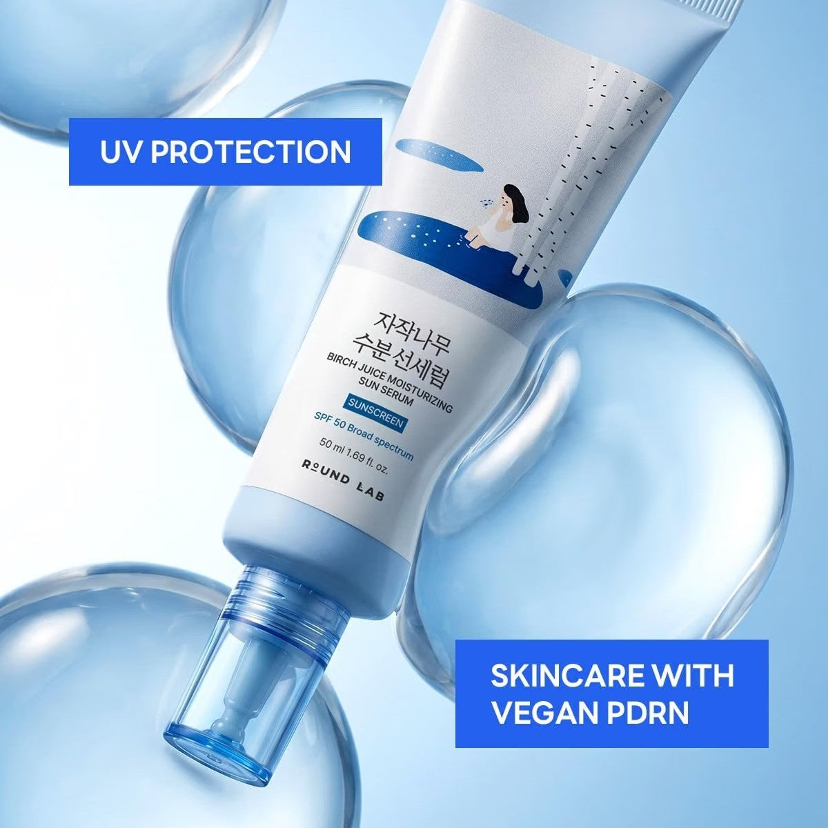 Sun Serum SPF 50+ Moisturizing Sunscreen with Hydrating Serum Texture - Korean