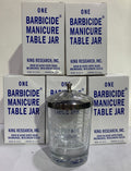 5 Pack Disinfecting Glass Jars for Manicure Tables - Barbacide Sterilizer Containers