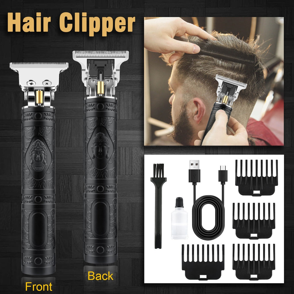 Cordless Professional Hair Clippers for Men with LCD Display & Multiple Attachments