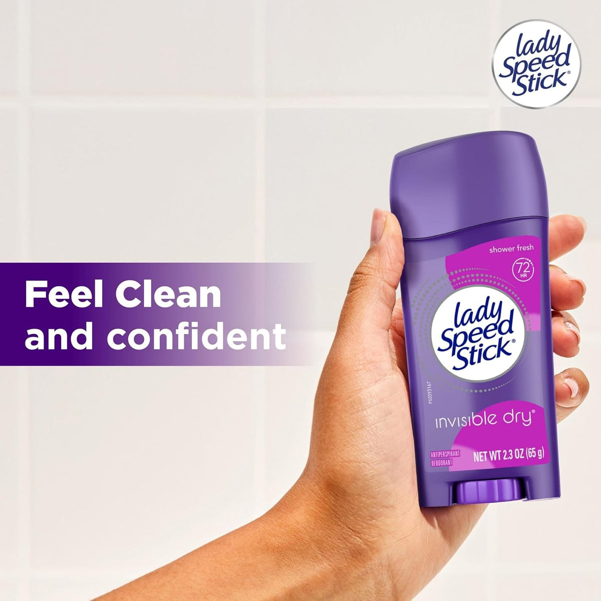 Invisible Dry Antiperspirant Deodorant Shower Fresh 2.3 oz Stick 4 Pack