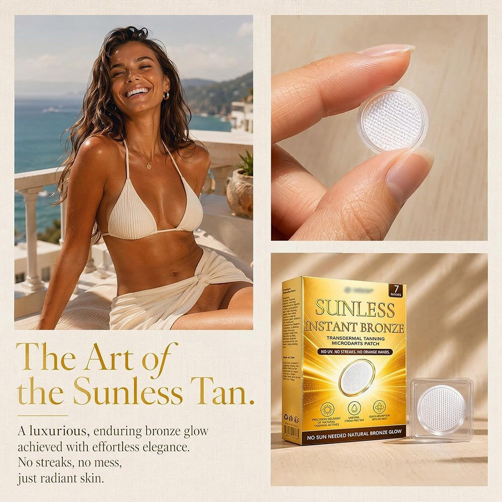 Natural Sunless Tanning Patches - Gradual Bronze Glow Enhancer - Multiple Pack Sizes