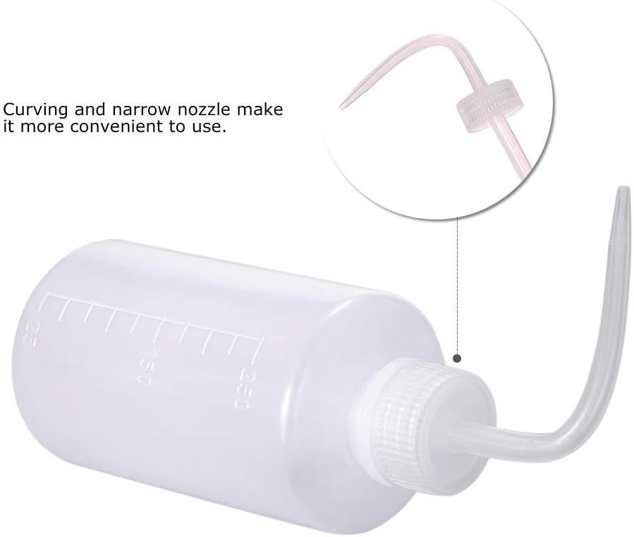 250ml Clear Squeeze Bottles for Gardening and Cleaning - Pack of 2