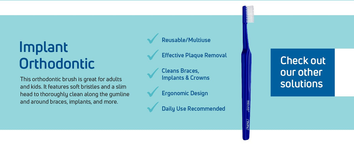 Orthodontic Soft Toothbrush with Narrow Head & Flexible Neck for Braces & Implants