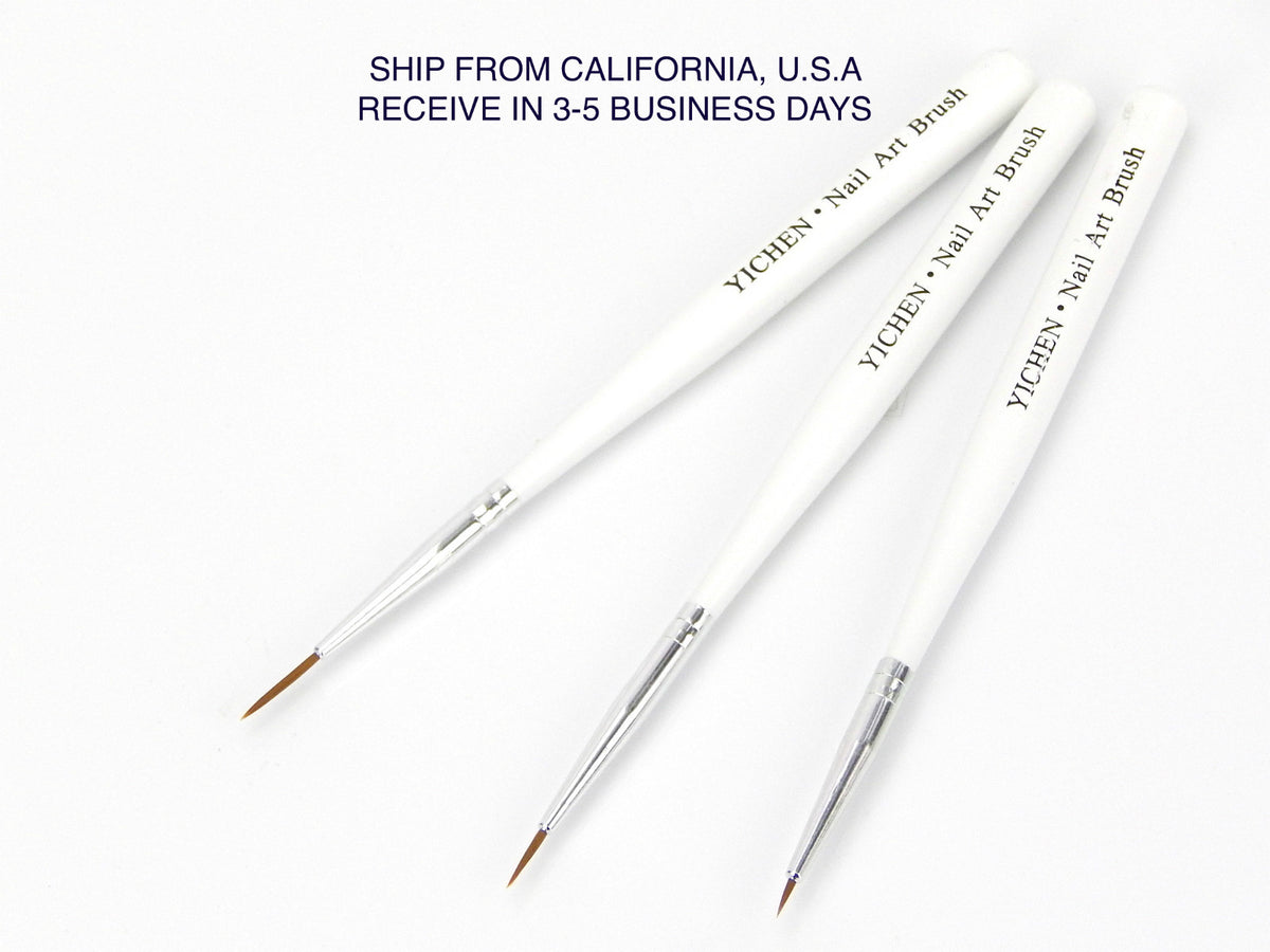 Nail Art Drawing Pens Set - Acrylic Painting & Design Brushes, 3 Pack