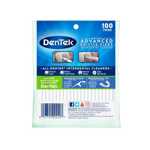Dental Picks Deep Clean Mint Toothpicks 100 Pack - Plaque Removers & Oral Care