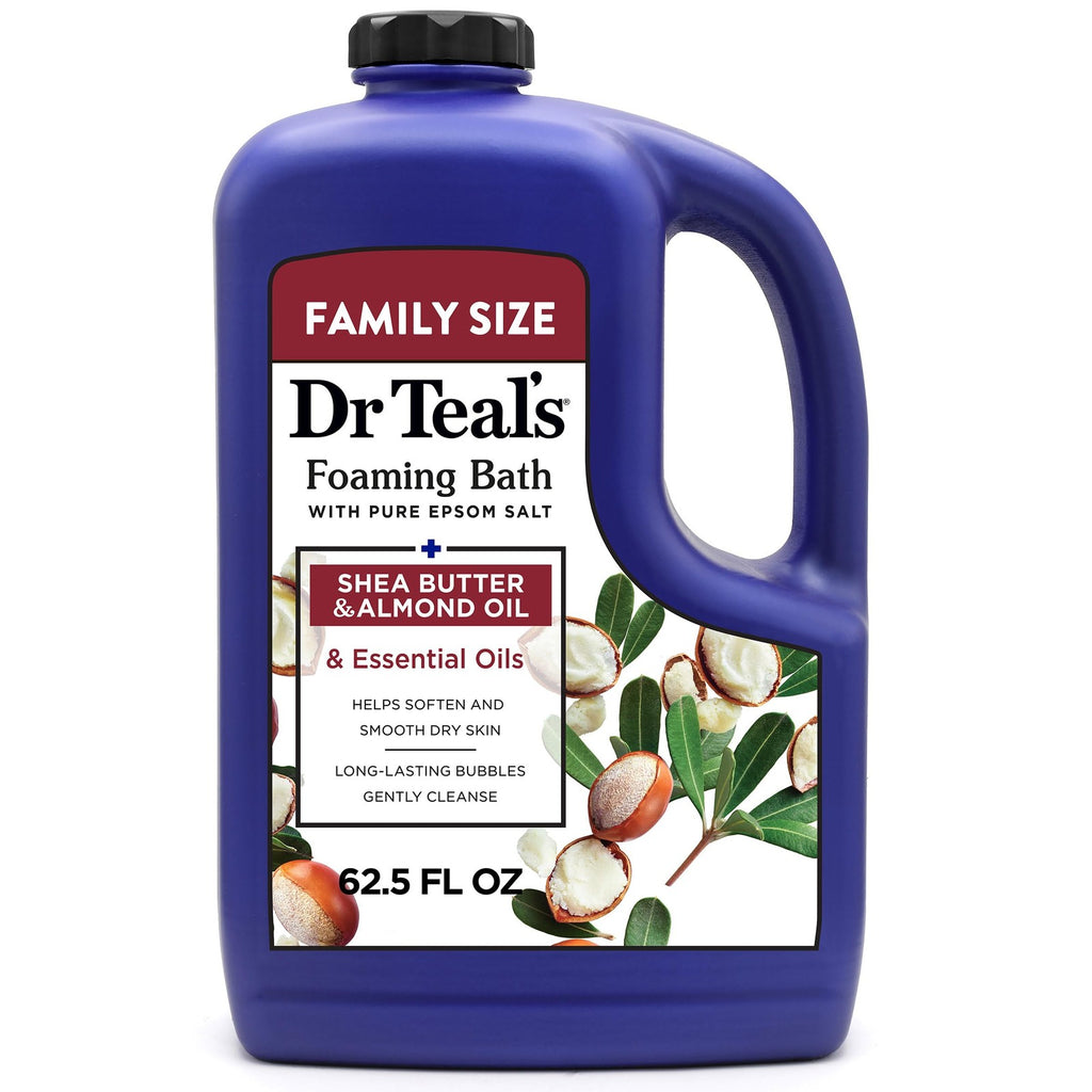 Foaming Bath with Epsom Salt Shea Butter & Almond Oil - Relaxing, Paraben-Free
