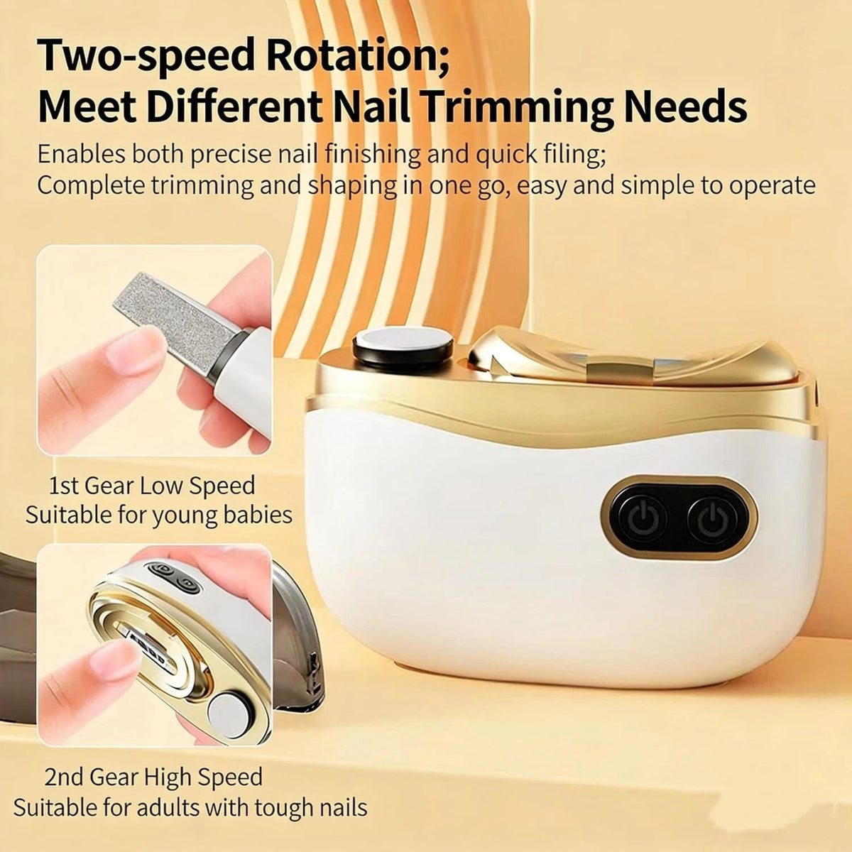 Electric Toenail Clipper & Grinder with LED Light for Thick Nails Seniors