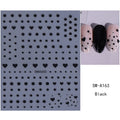 Polka Dots Nail Art Stickers Small Hearts Black White 2 Colors Self-Adhesive Sheet