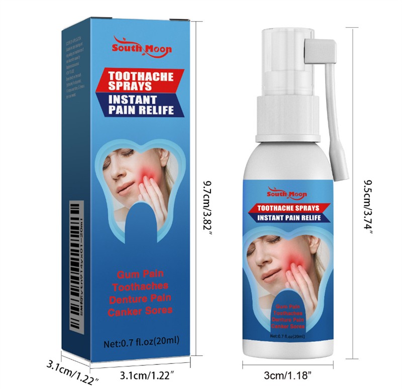 Herbal Toothache Spray - Instant Pain Relief for Sensitive Teeth and Gums