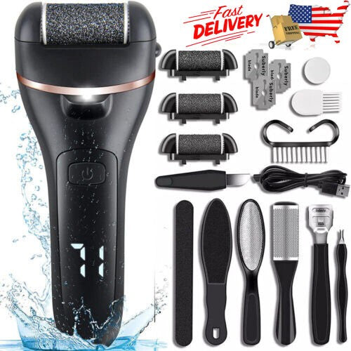 Electric Callus Remover for Feet Portable Pedicure Kit with Multiple Heads