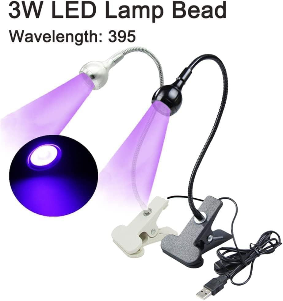 USB 3W UV LED Nail Curing Lamp Portable Flexible Desk Lamp