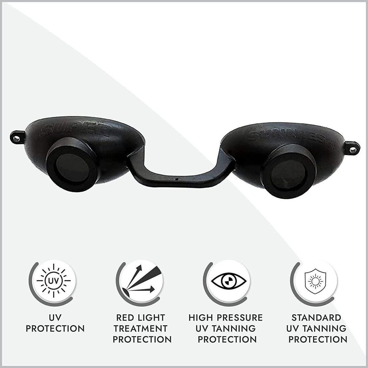 2 Pack UV Eye Protection Tanning Bed Goggles - Flexible, FDA Compliant