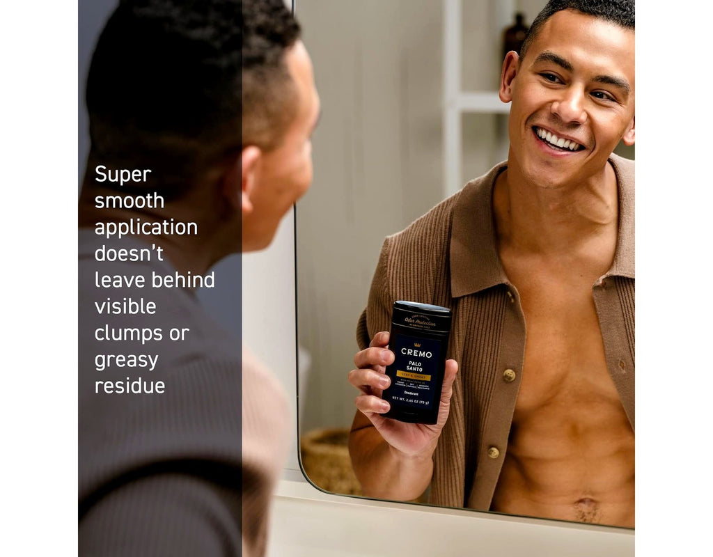 Aluminum-Free Deodorant for Men - 48-Hour Odor Protection, Palo Santo Scent 2.6oz 2 Pack
