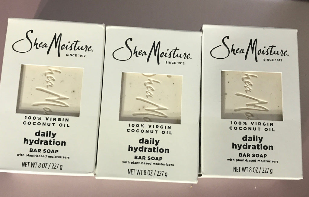 Shea Moisture Coconut Oil Body Soap - Daily Hydration 8 oz Lot of 3