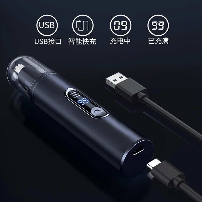 USB-C Rechargeable Nose & Ear Hair Trimmer - Waterproof Painless Grooming for Men & Women