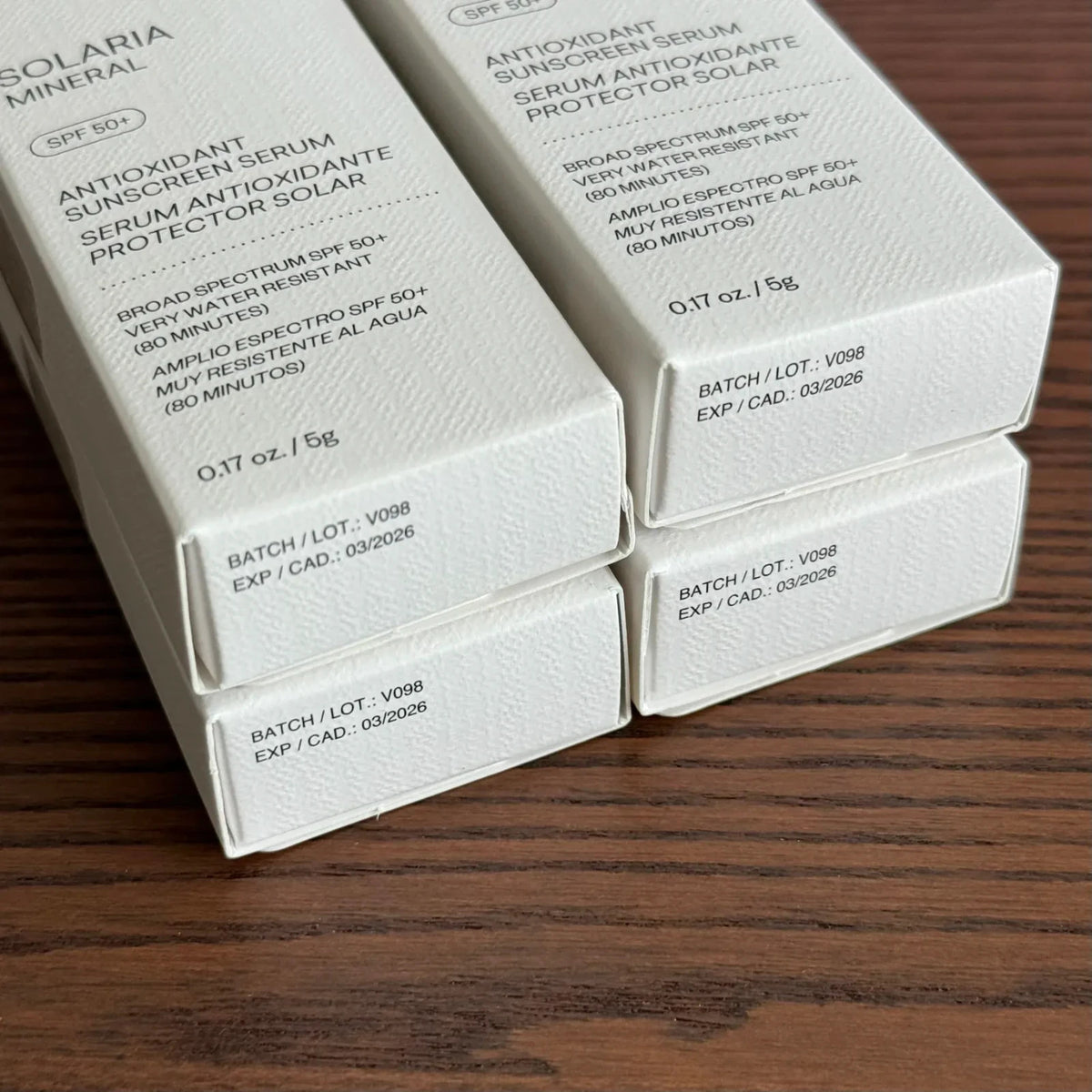 Bundle of 4 Mineral SPF 50+ Antioxidant Sunscreen Serums - Face Protection