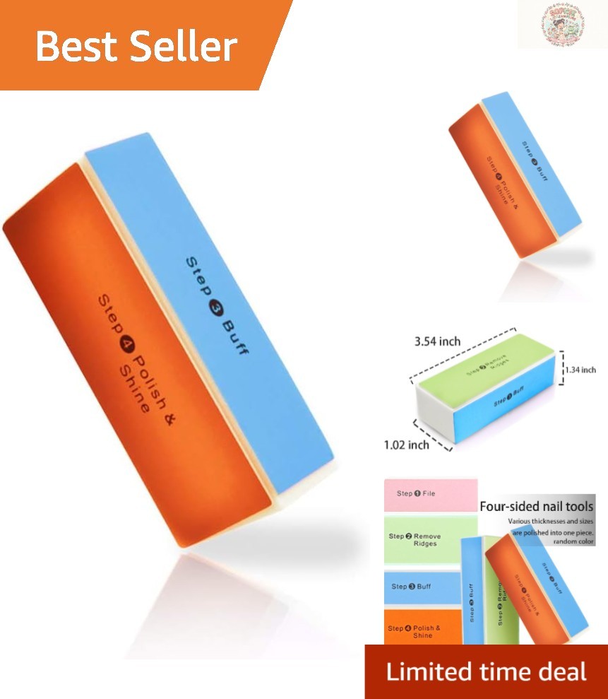 4-Step Nail Buffer for High Gloss Finish - DIY Manicure Tool