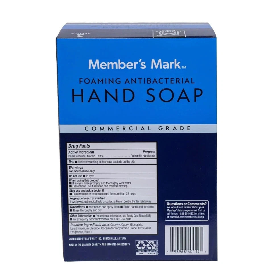Antibacterial Foaming Hand Soap - 33.8 Fl Oz | Gentle, Rich Lather for Hands