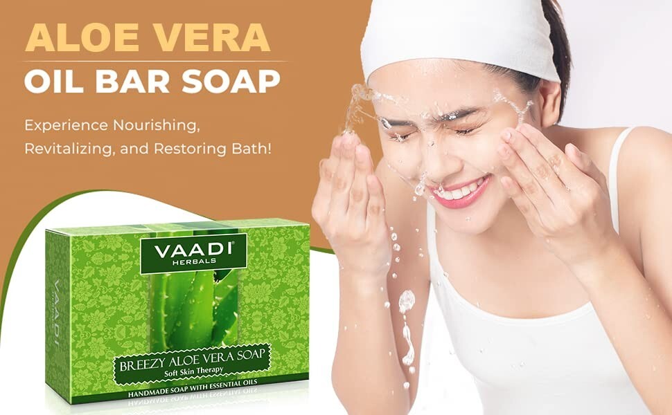 Natural Aloe Vera & Honey Soap Bars Pack of 3 Moisturizing Skin Care