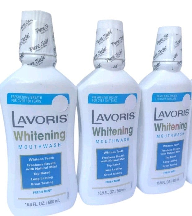 Whitening Mouthwash with Fresh Mint Flavor - 16.9oz, 3 Bottles
