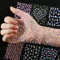 10 Sheets Nail Art Stickers Decal Daisy Flower Lace Butterfly for Manicure