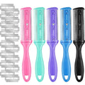 Hair Cutting Comb with 20 Double-Sided Blades and Scissors - Carbon Steel Grooming Kit