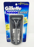 Gillette Sensor Excel Razor Bonus Pack with 3 Cartridges - Men’s Shaving Set