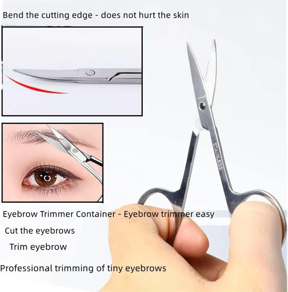 Small Facial Hair Grooming Scissors with Rounded Tips - Multi-Purpose Beauty Tool