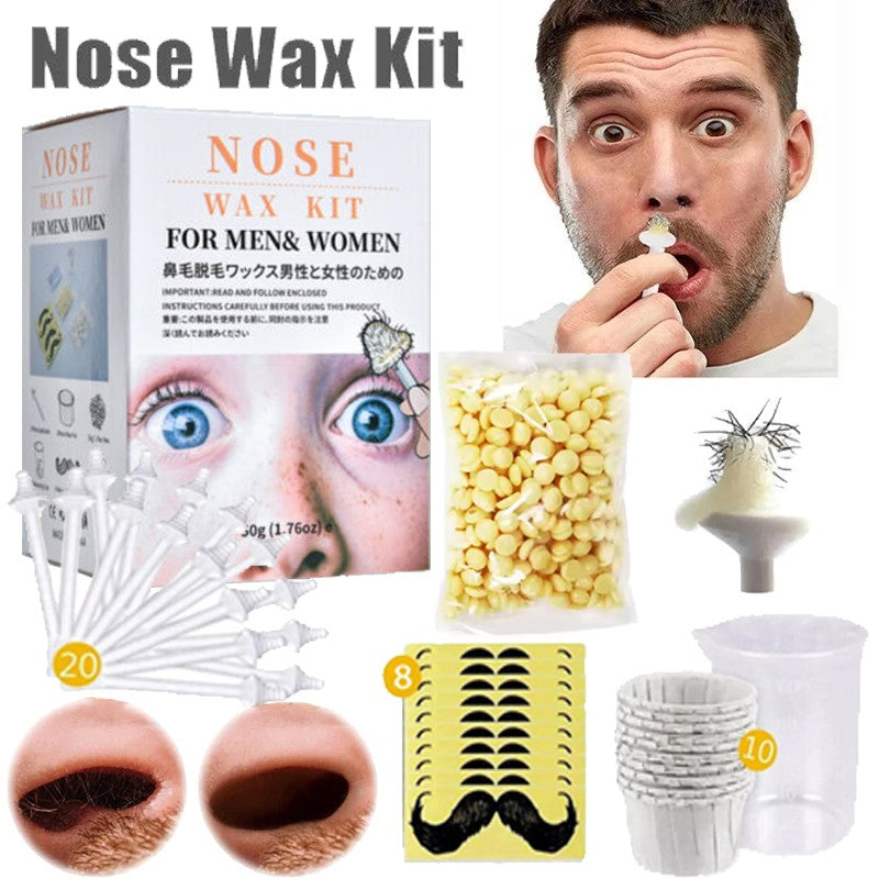 Nose Hair Wax Kit for Men and Women - Painless Nose Hair Removal 50g