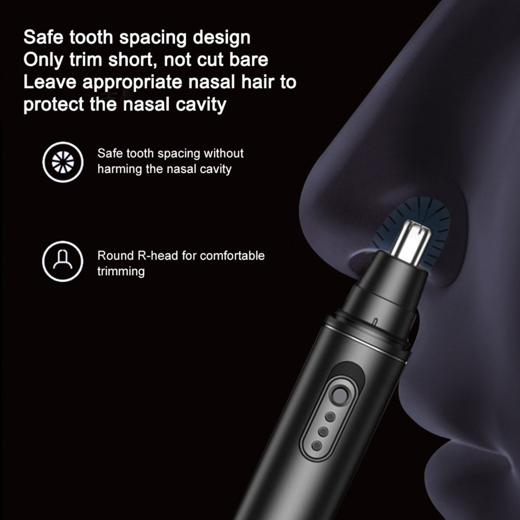USB Rechargeable Ear & Nose Hair Trimmer with LED Screen for Men Women