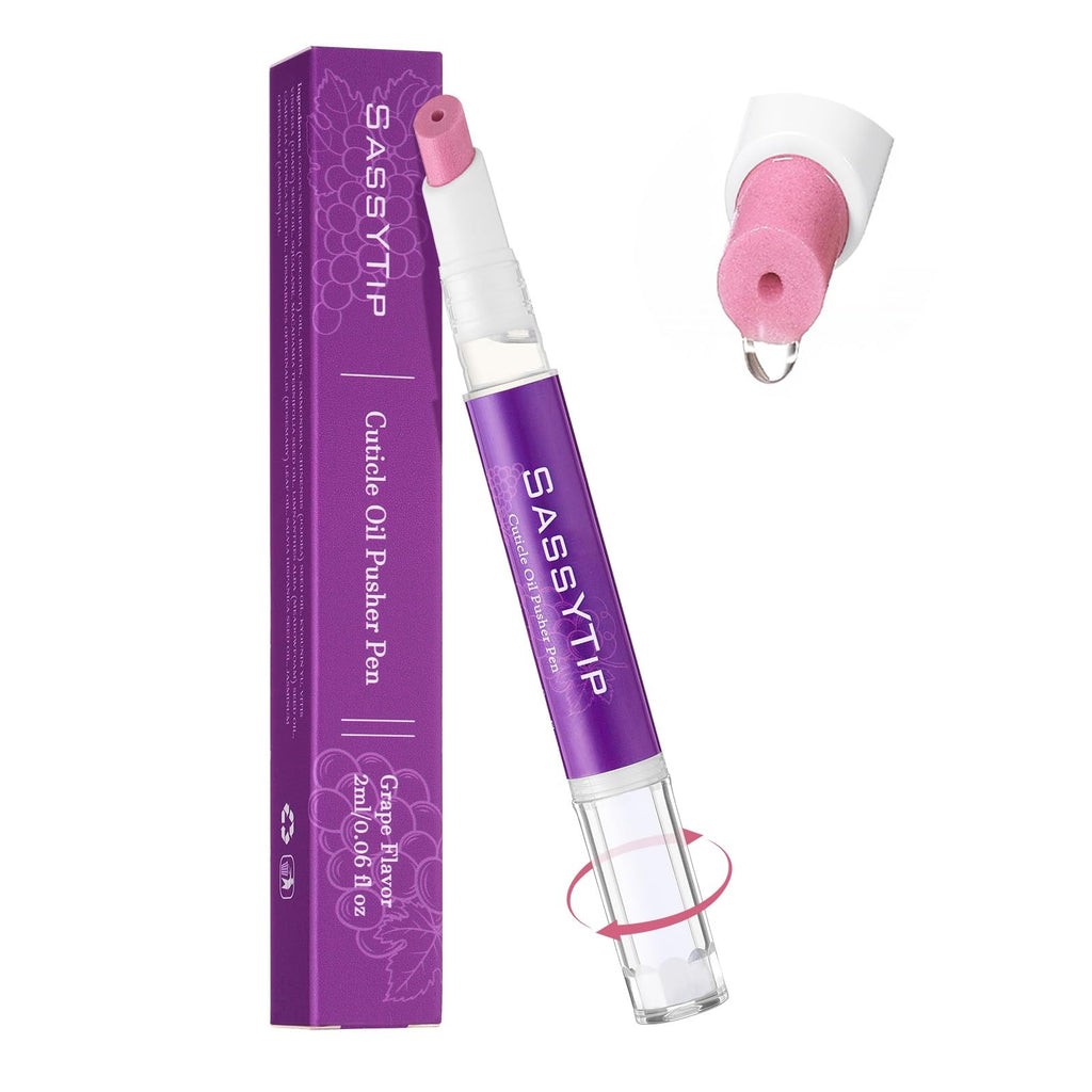 Cuticle Oil Pusher Pen 2-in-1 Nail Care & Deep Cleaning - Moisturizing Nail Tool