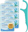Bulk Dental Floss Picks with Mint Flavor - 480 Count, Portable Pack
