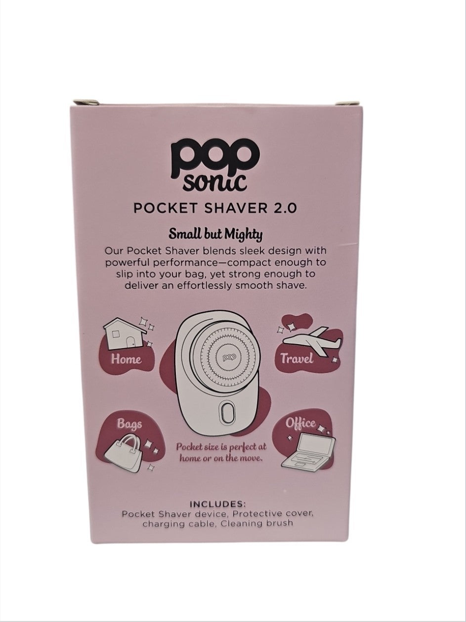 Pop Sonic Pocket Shaver 2.0 Ultra-Compact Razor - Rose