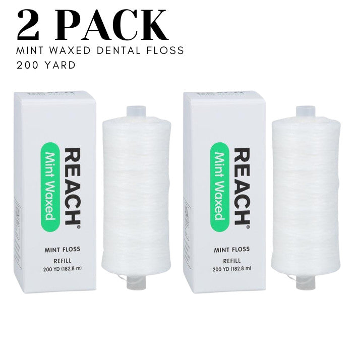 Reach Mint Waxed Dental Floss Refill - 200 Yards for Oral Hygiene