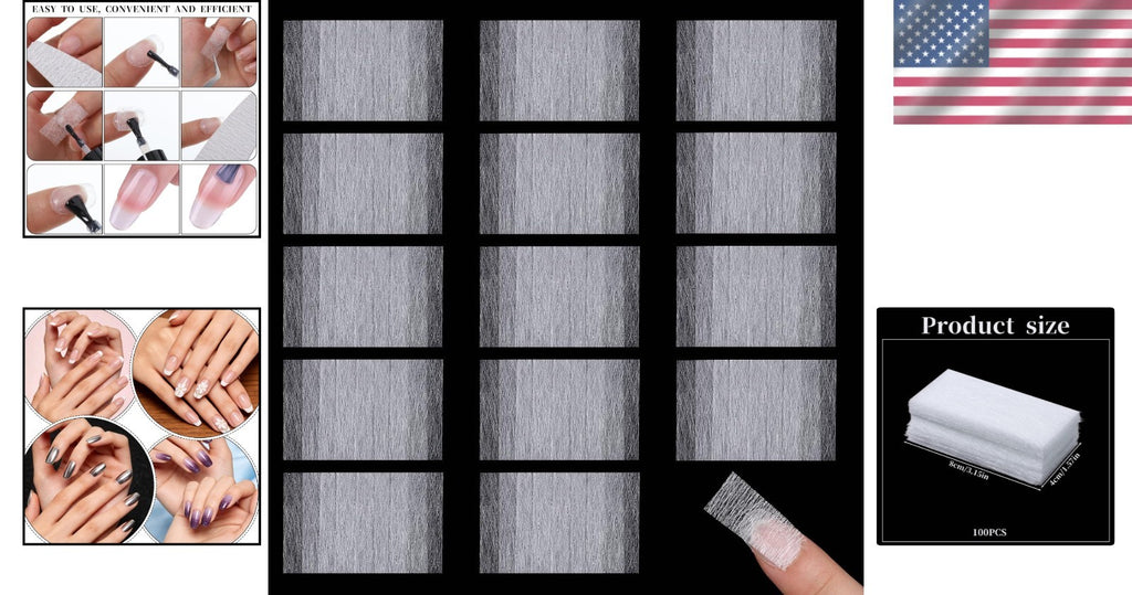 Silk Nail Extension Wraps 100 Pcs for Nail Strengthening & Repair