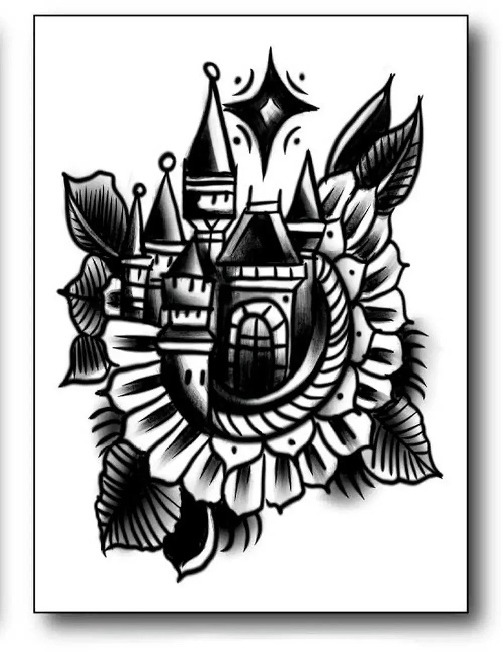Rose Flower Hand Back Art Temporary Tattoo Sticker - Waterproof