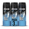Men's Long-Lasting Ice Chill Body Spray - Fresh Ocean Fragrance 150ml 3 Pack