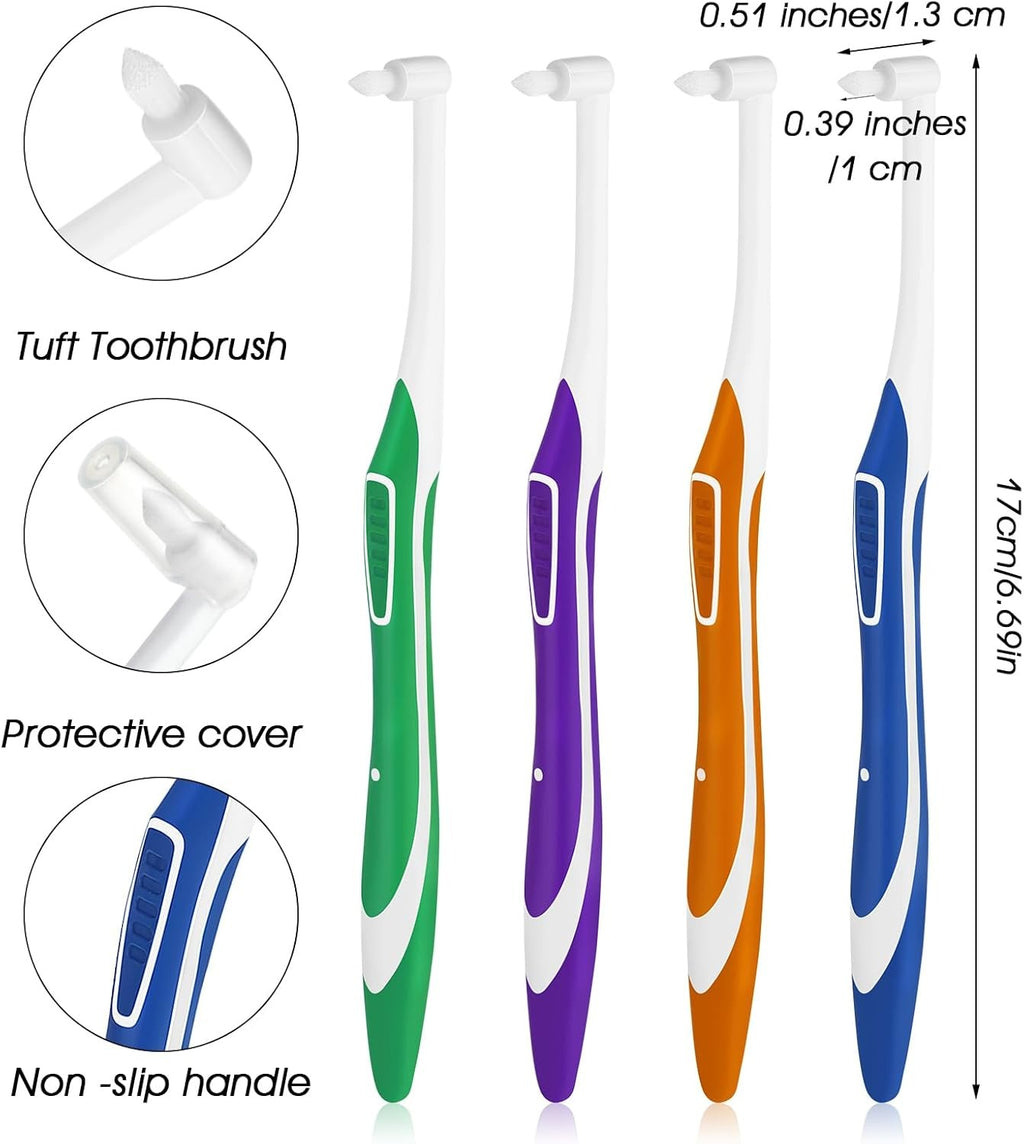 Interspace Tufted Toothbrush Set - Gentle, Deep Cleaning for Braces & Gaps