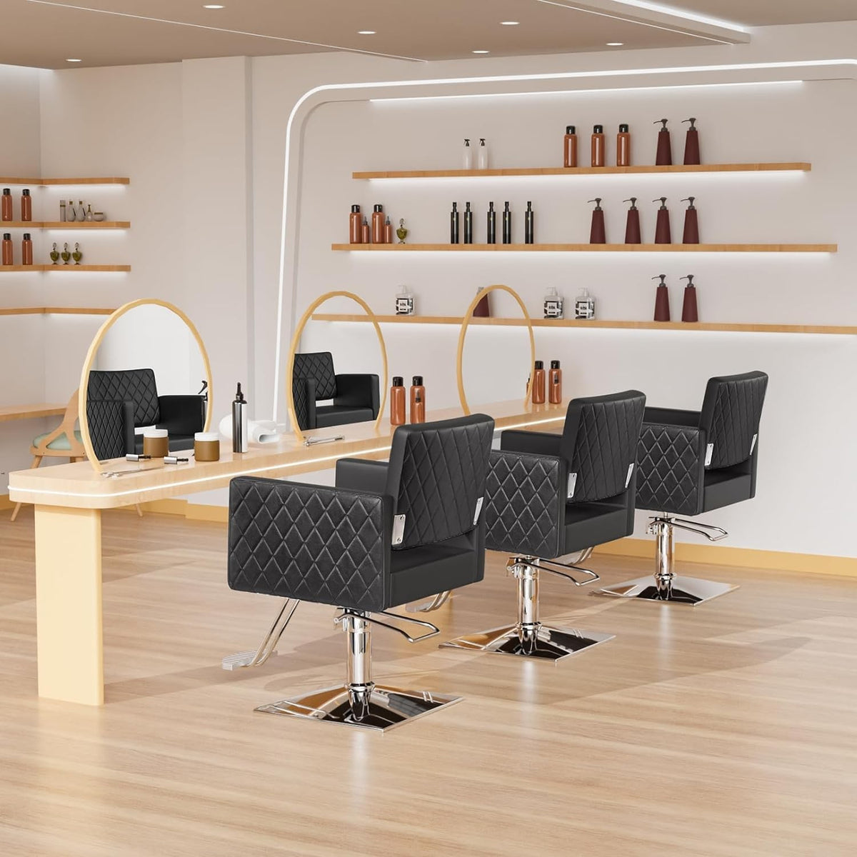 Hydraulic Barber Chair with 360° Swivel Salon Styling Seat for Hairdressers